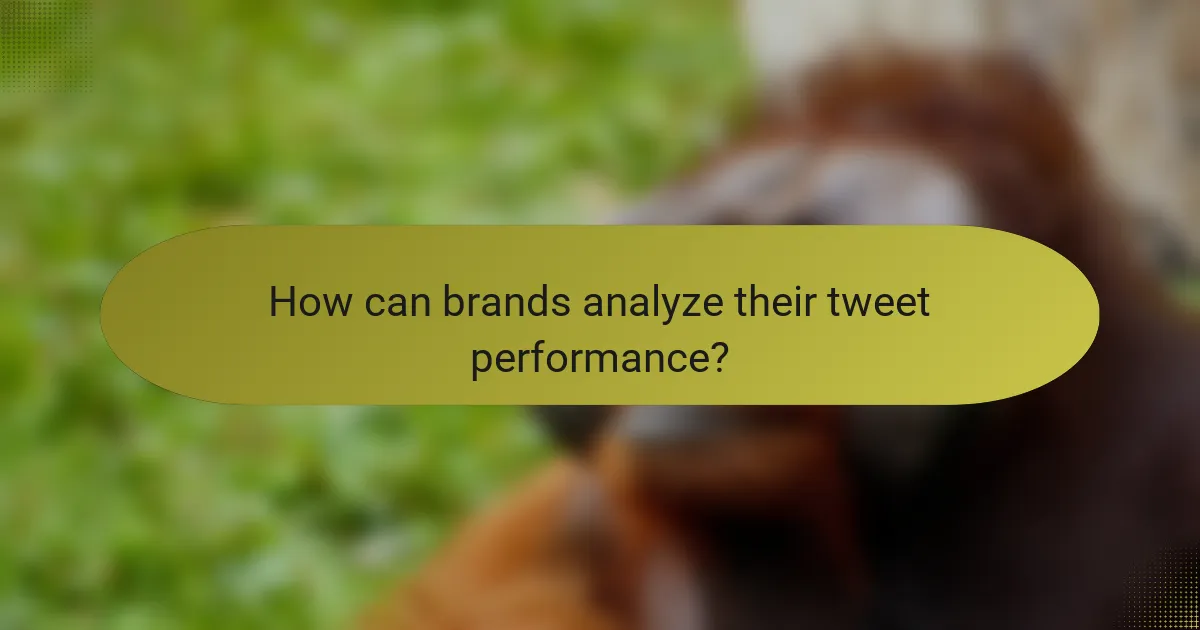 How can brands analyze their tweet performance?