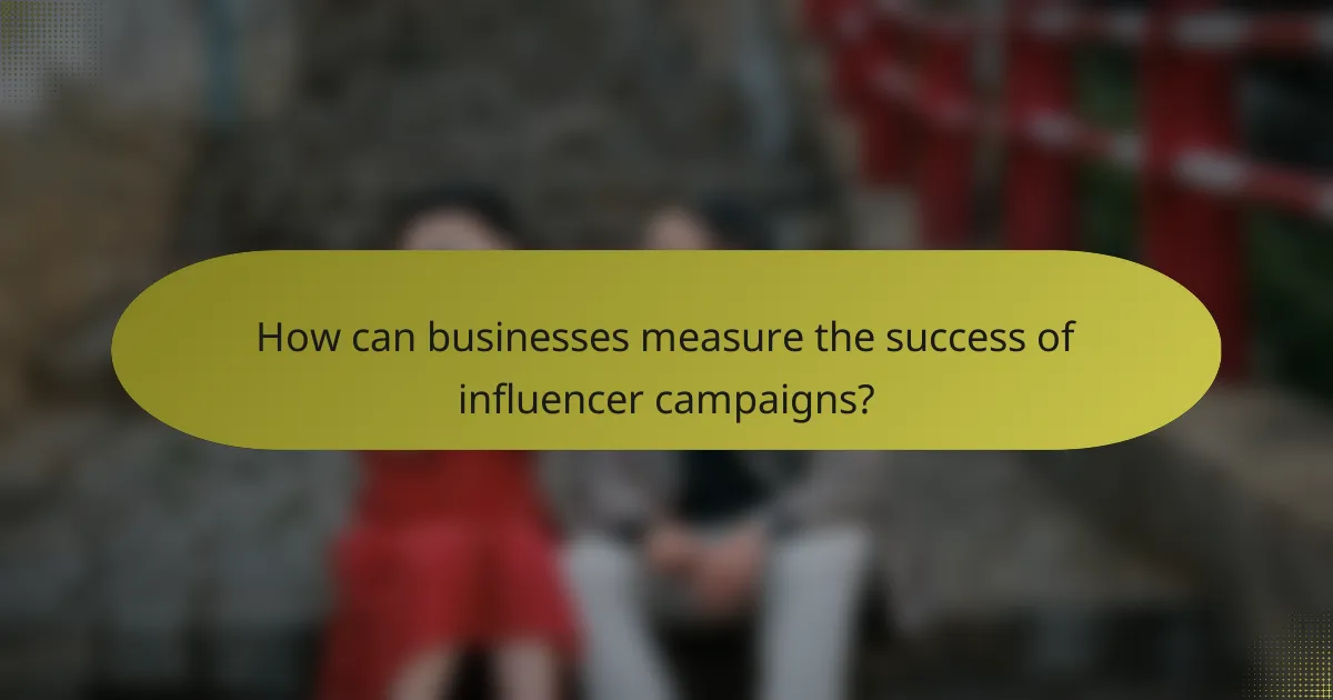How can businesses measure the success of influencer campaigns?