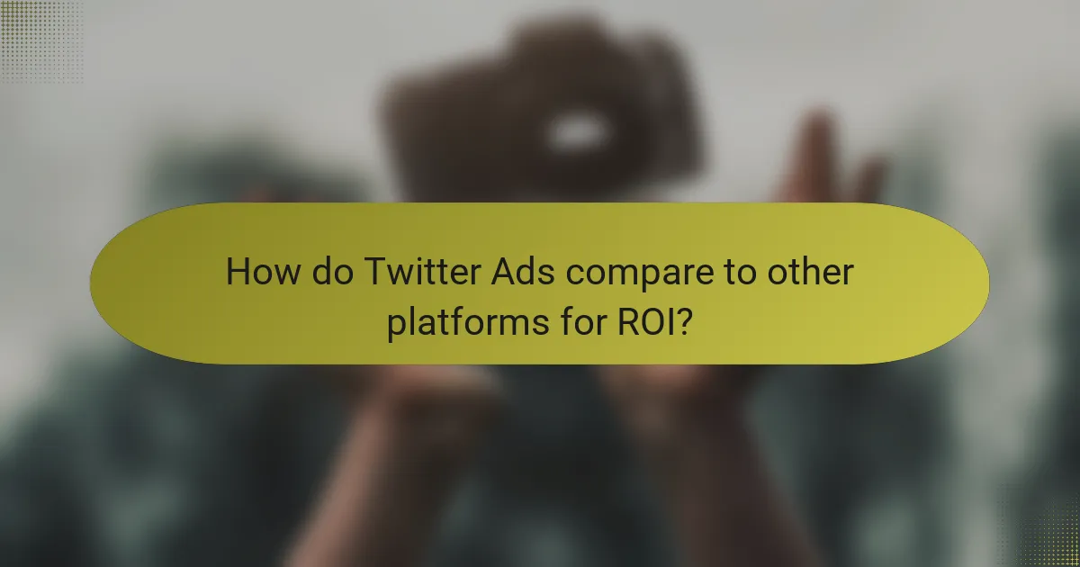 How do Twitter Ads compare to other platforms for ROI?