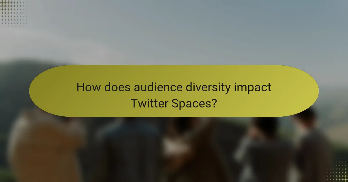 How does audience diversity impact Twitter Spaces?