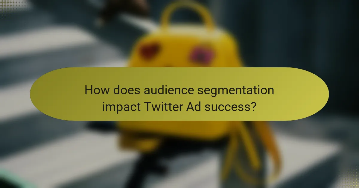 How does audience segmentation impact Twitter Ad success?