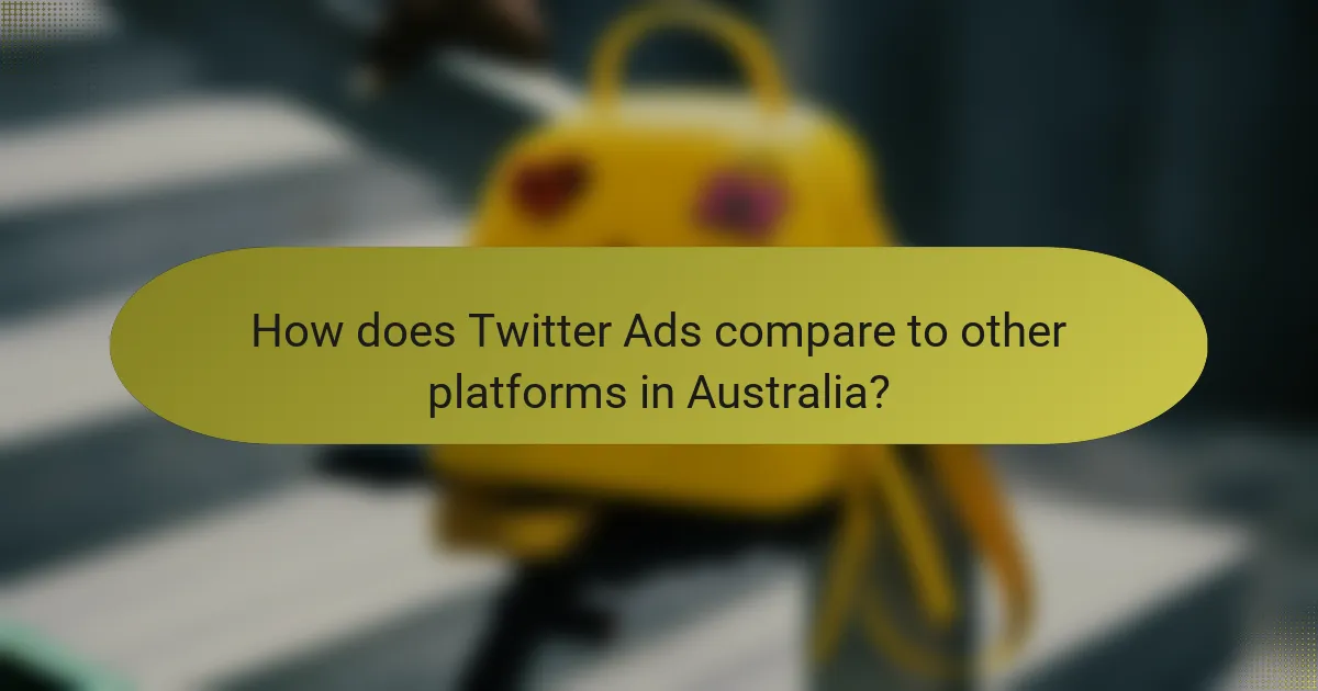 How does Twitter Ads compare to other platforms in Australia?
