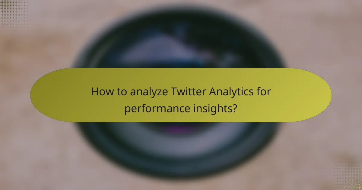How to analyze Twitter Analytics for performance insights?