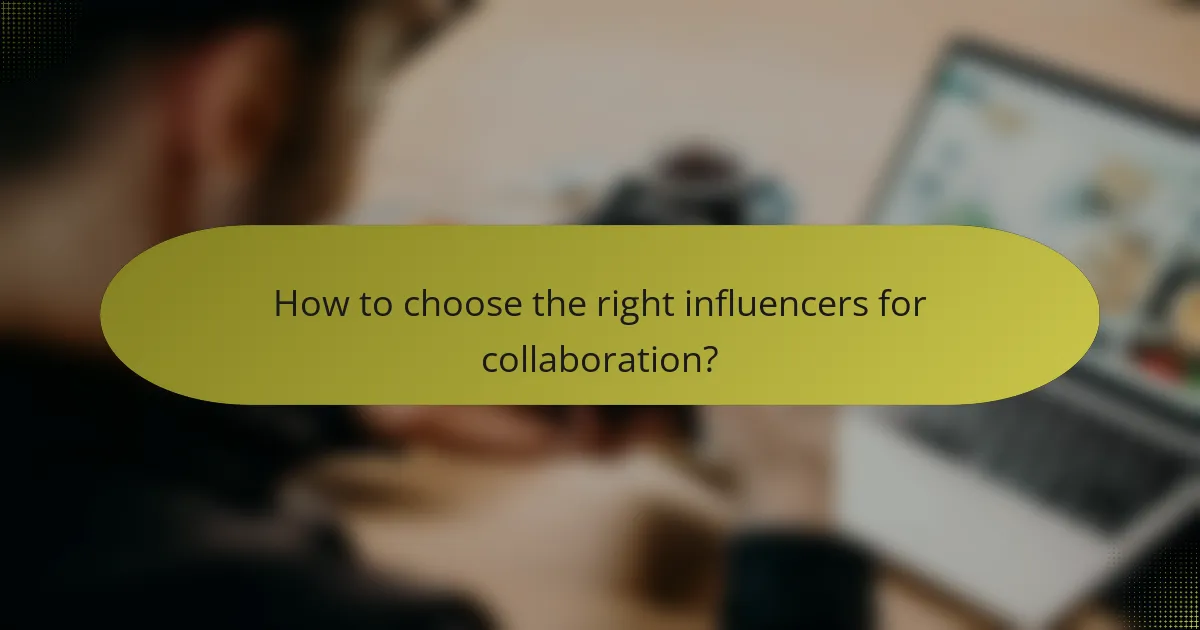 How to choose the right influencers for collaboration?