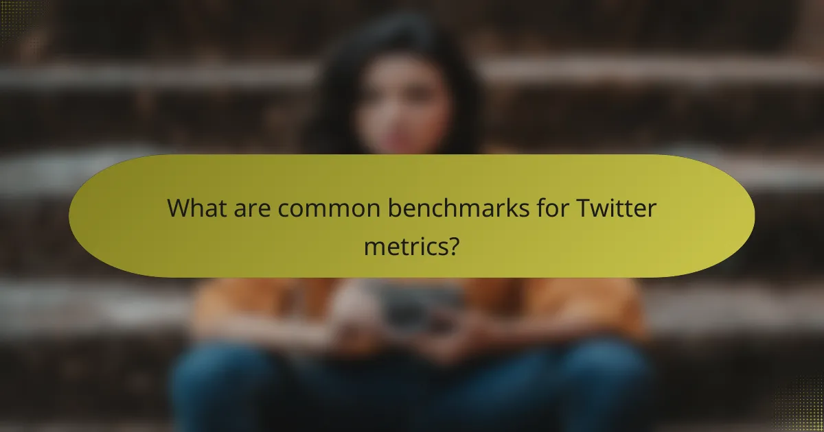 What are common benchmarks for Twitter metrics?