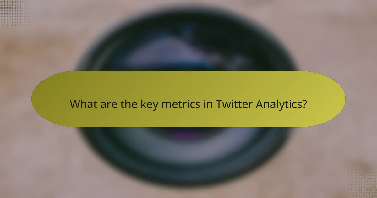 What are the key metrics in Twitter Analytics?