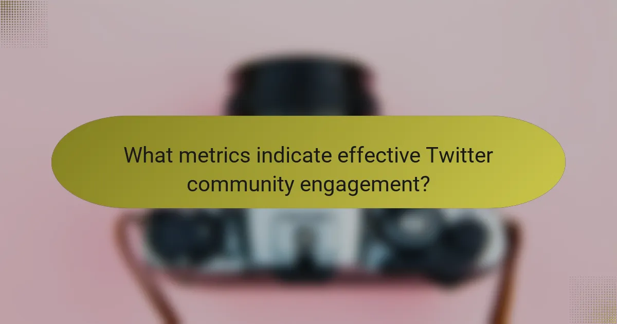 What metrics indicate effective Twitter community engagement?