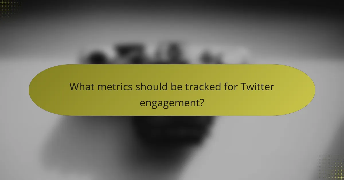 What metrics should be tracked for Twitter engagement?
